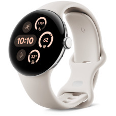 Смарт-годинник Google Pixel Watch 3 41mm LTE Polished Silver Aluminum Case with Porcelain Active Band