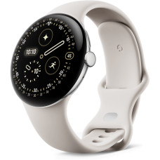 Смарт-годинник Google Pixel Watch 4 45mm LTE Polished Silver Aluminium Case with Porcelain Active Band